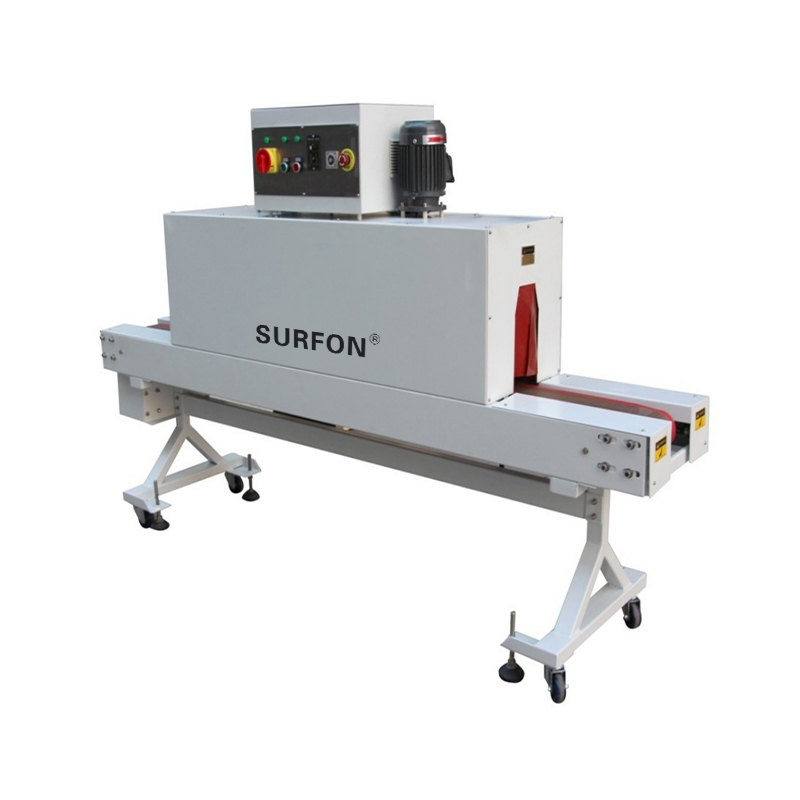Label shrink packaging machine (with conveyor line)